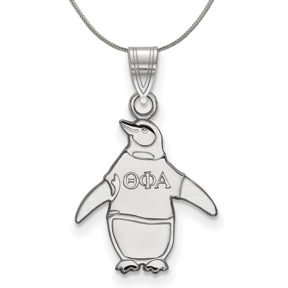 Sterling Silver Theta Phi Alpha Small Pendant Necklace - 20 Inch